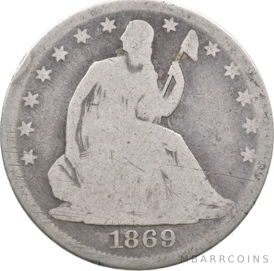 1869 Seated Liberty Half Dollar *4816