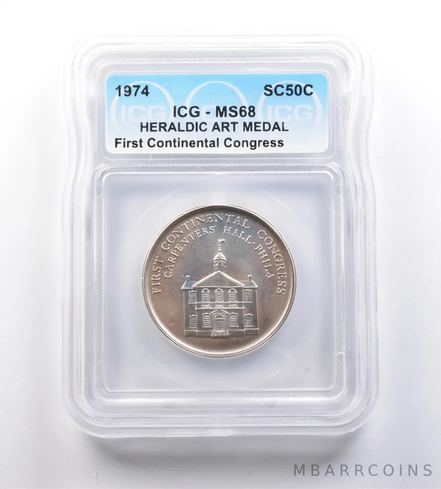 1974 So-Called Half Dollar First Continental Congress MS68 ICG *7193