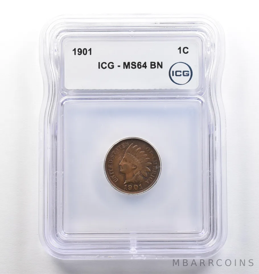 1901 Indian Head Cent MS64 BN ICG *4109