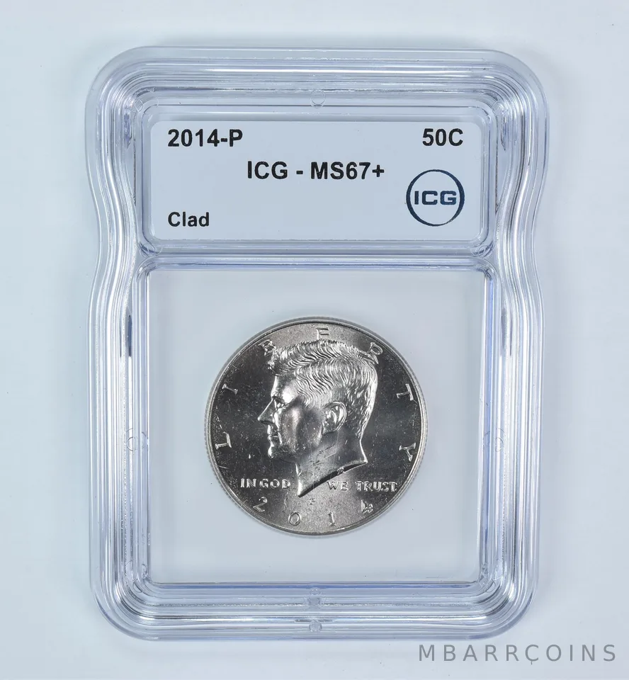 2014-P Kennedy Half Dollar CLAD MS67+ ICG