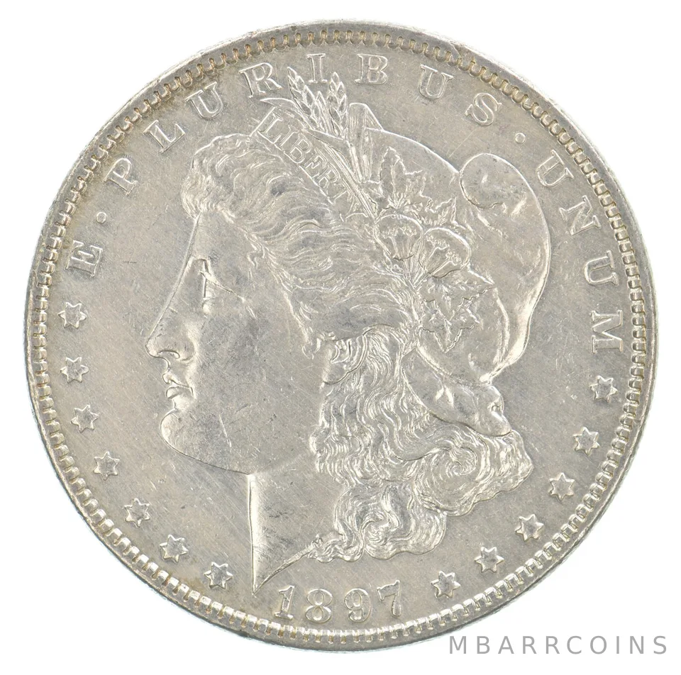 1897 Morgan Silver Dollar Beautiful Tone Reverse *4313