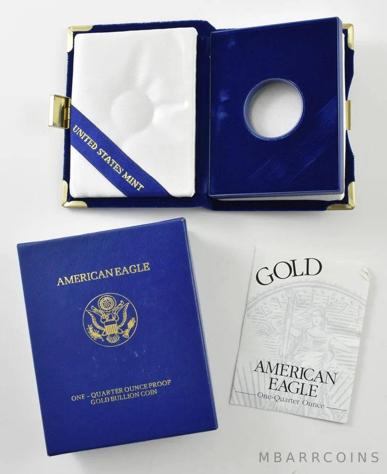 OGP 1997-W Gold Eagle 1/4 oz Proof - BOX & COA - NO COIN