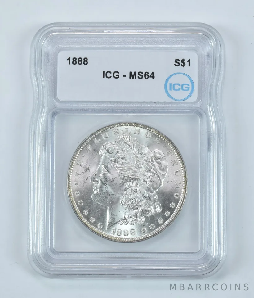 1888 Morgan Silver Dollar MS64 ICG