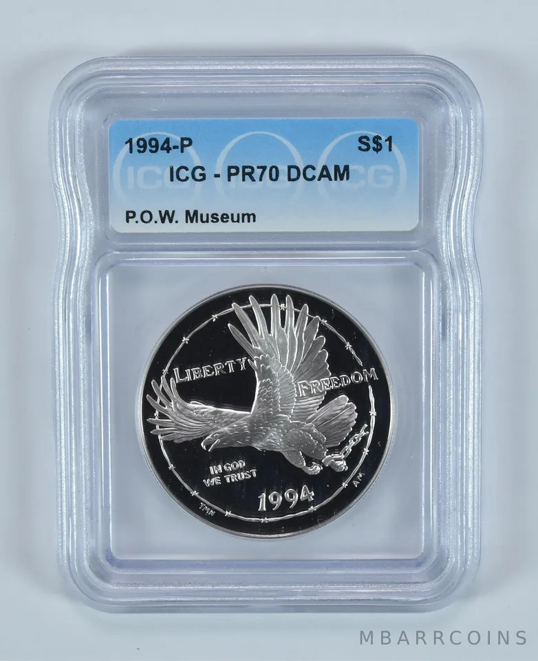 1994-P POW Museum Commemorative Silver Dollar PR70 DCAM ICG