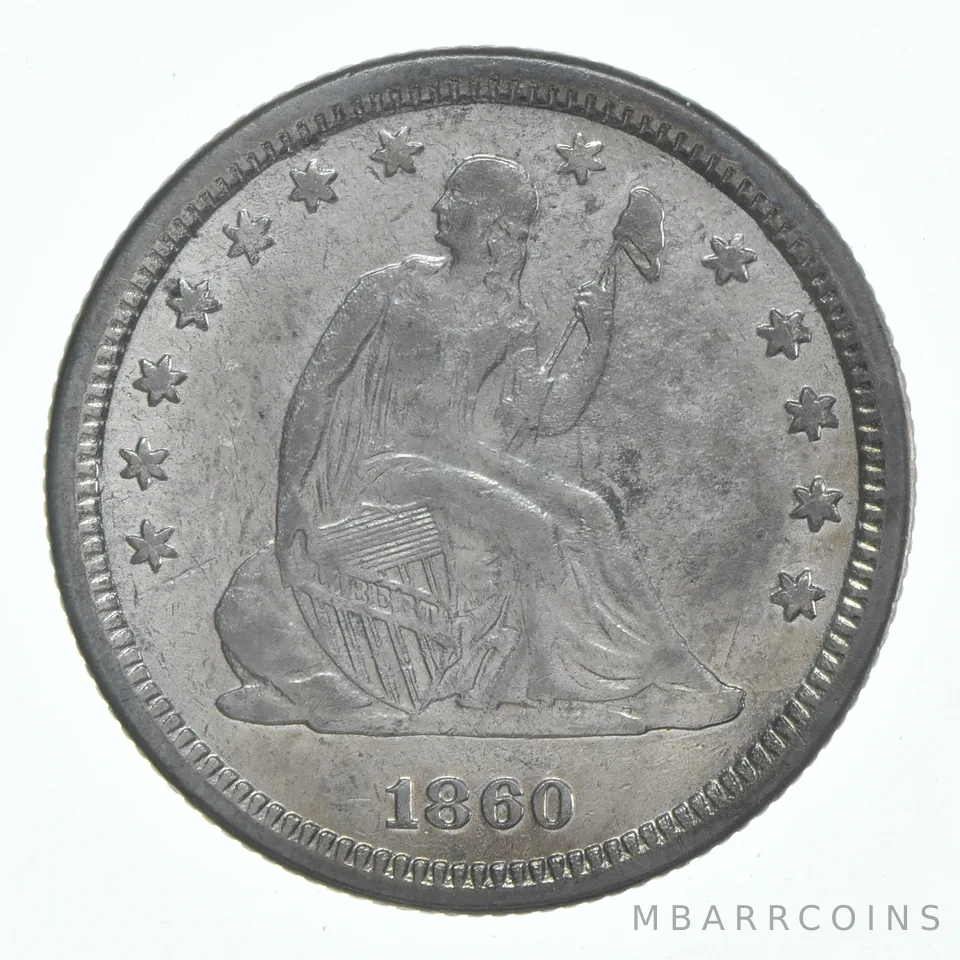 1860 Seated Liberty Quarter *6131