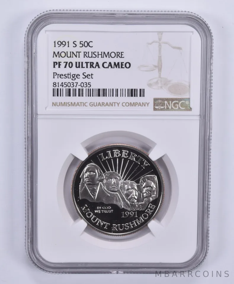 1991-S Mount Rushmore Commemorative Half Dollar Prestige Set PF70 NGC