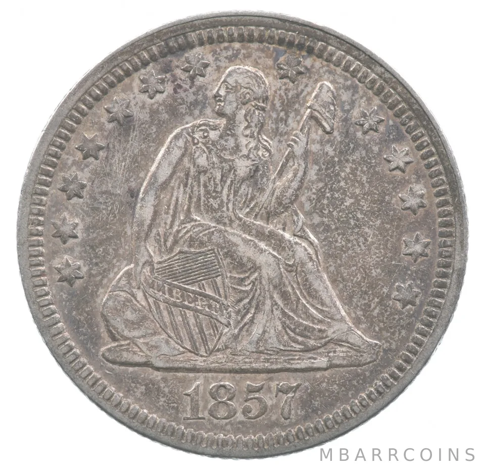 1857 Seated Liberty Quarter *6666