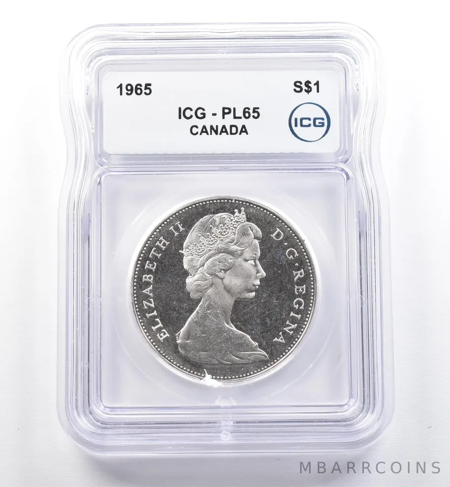 1965 Canada 1 Dollar Silver PL65 ICG *0257