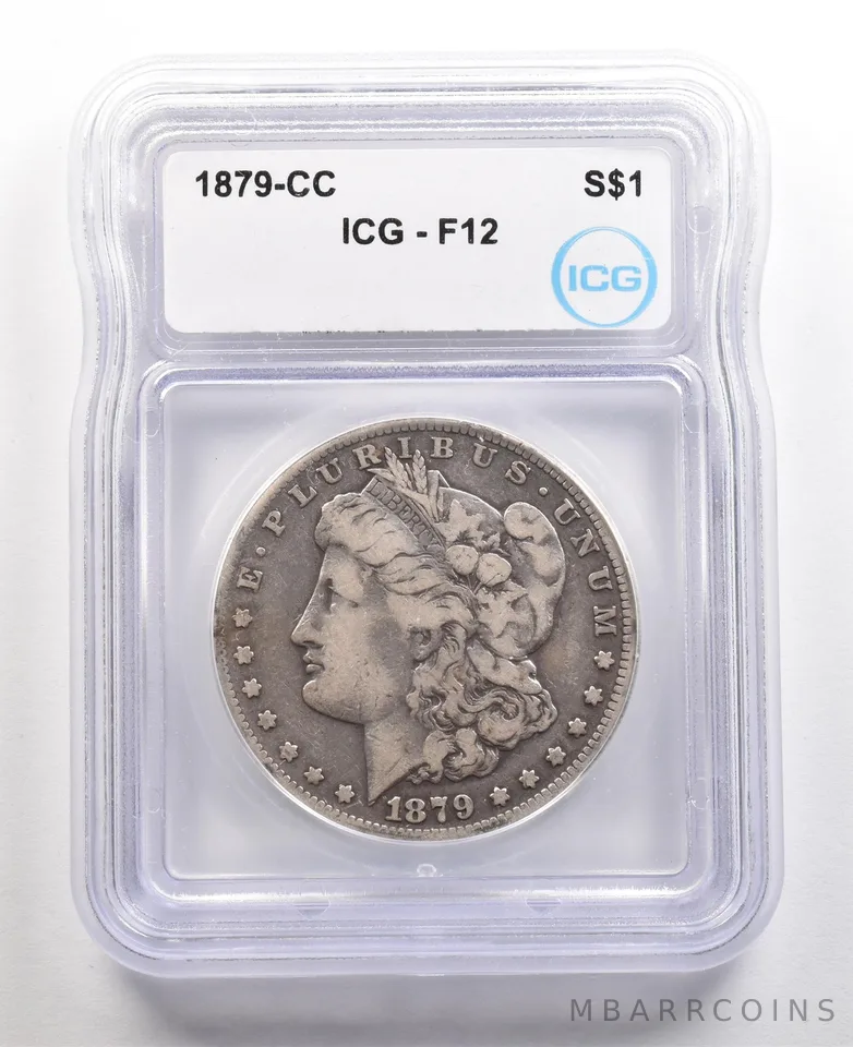 1879-CC Morgan Silver Dollar F12 ICG *5451