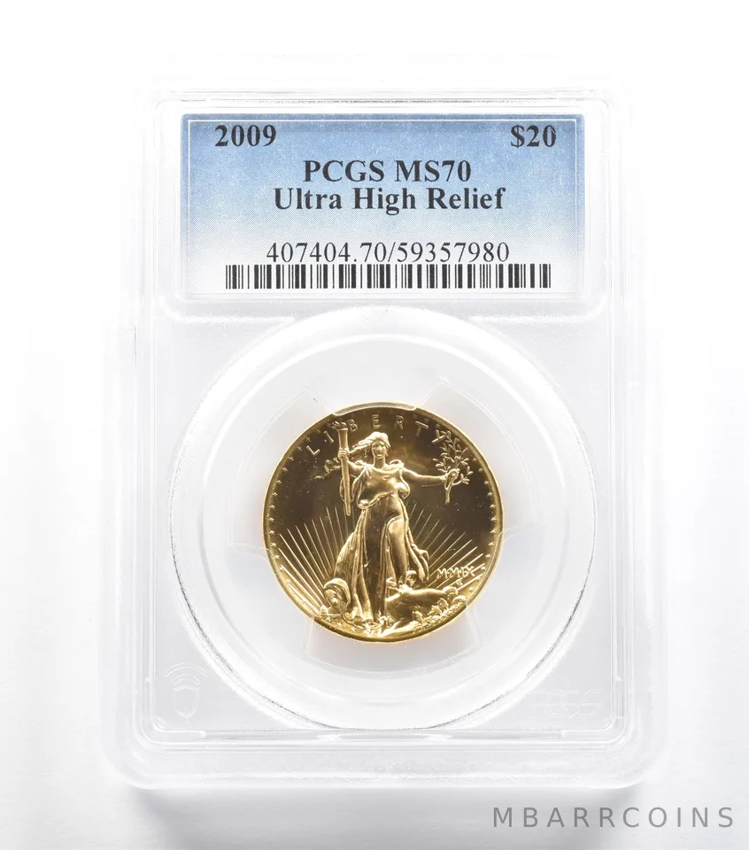 2009 $20 Gold Double Eagle Ultra High Relief MMIX MS70 PCGS