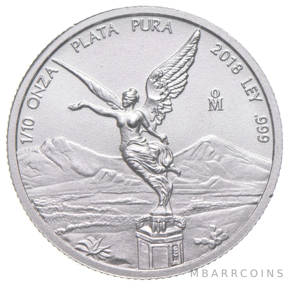 2018 Mexico 1/10 Onza Libertad 1/10 Oz Silver BU