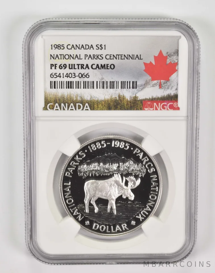 1985 Canada $1 Silver Dollar National Parks Centennial PF69 UCam NGC