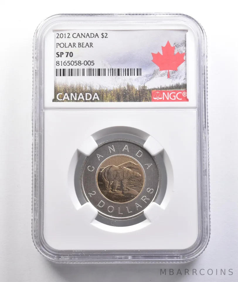 2012 Canada 2 Dollars Polar Bear SP70 NGC *6916
