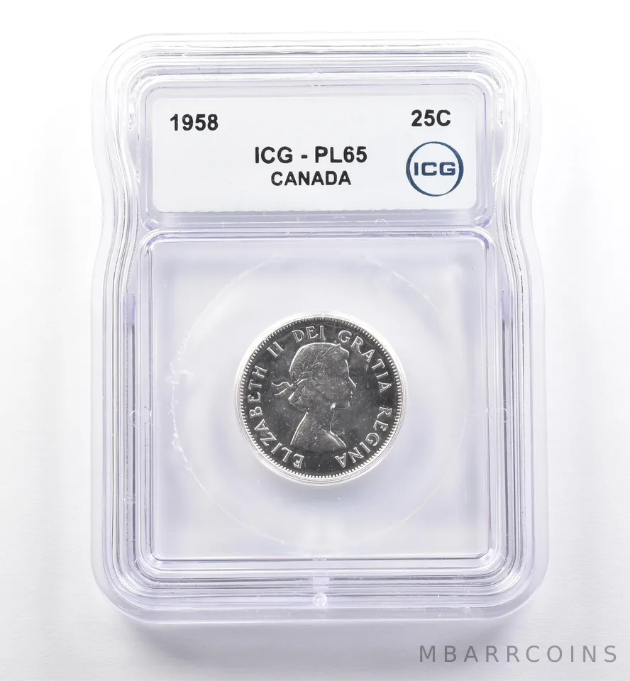1958 Canada 25 Cents PL65 ICG *0267