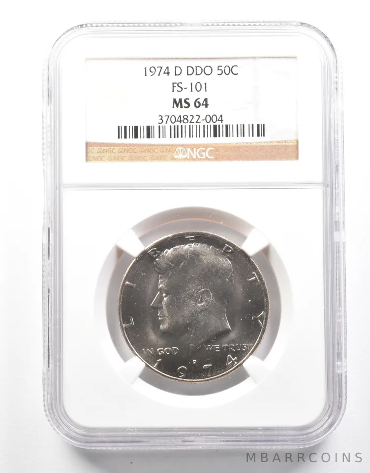 1974-D Kennedy Half Dollar DDO FS-101 MS64 NGC *2135