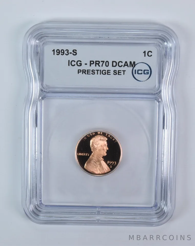 1993-S Lincoln Memorial Cent Prestige Set PR70 DCAM ICG