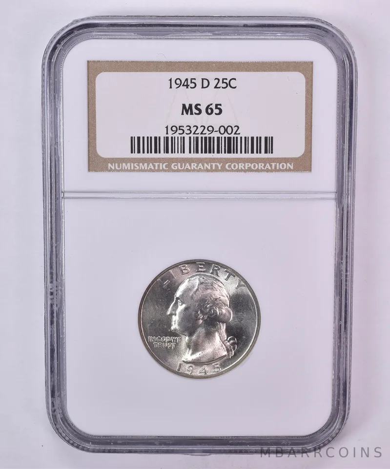 1945-D Washington Quarter MS65 NGC Brown Label
