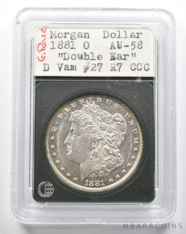 1881-O Morgan Silver Dollar "Double Ear" VAM 27 R7 *8345
