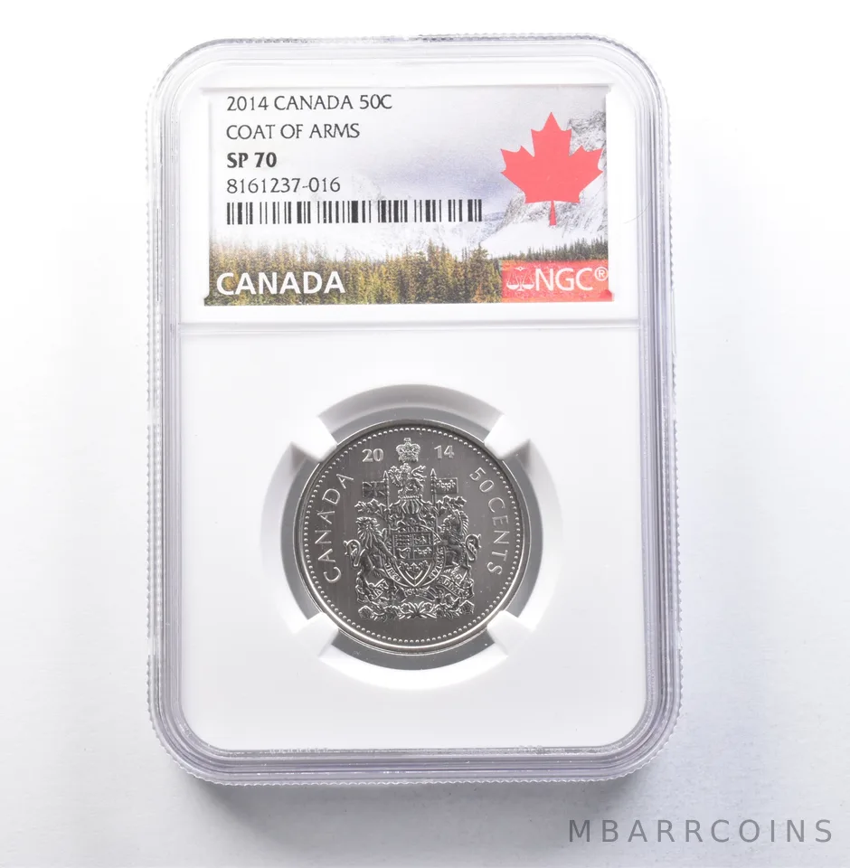 2014 Canada 50 Cents Coat Of Arms SP70 NGC *5925