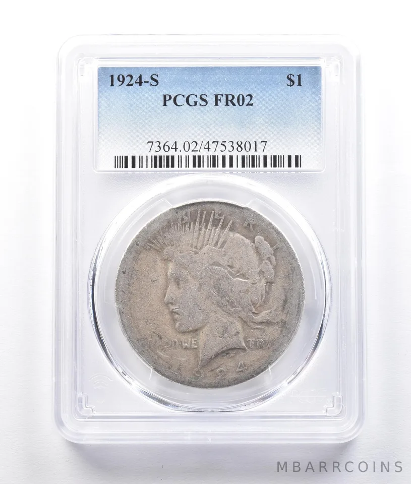 1924-S Peace Silver Dollar FR02 PCGS Lowball a2609