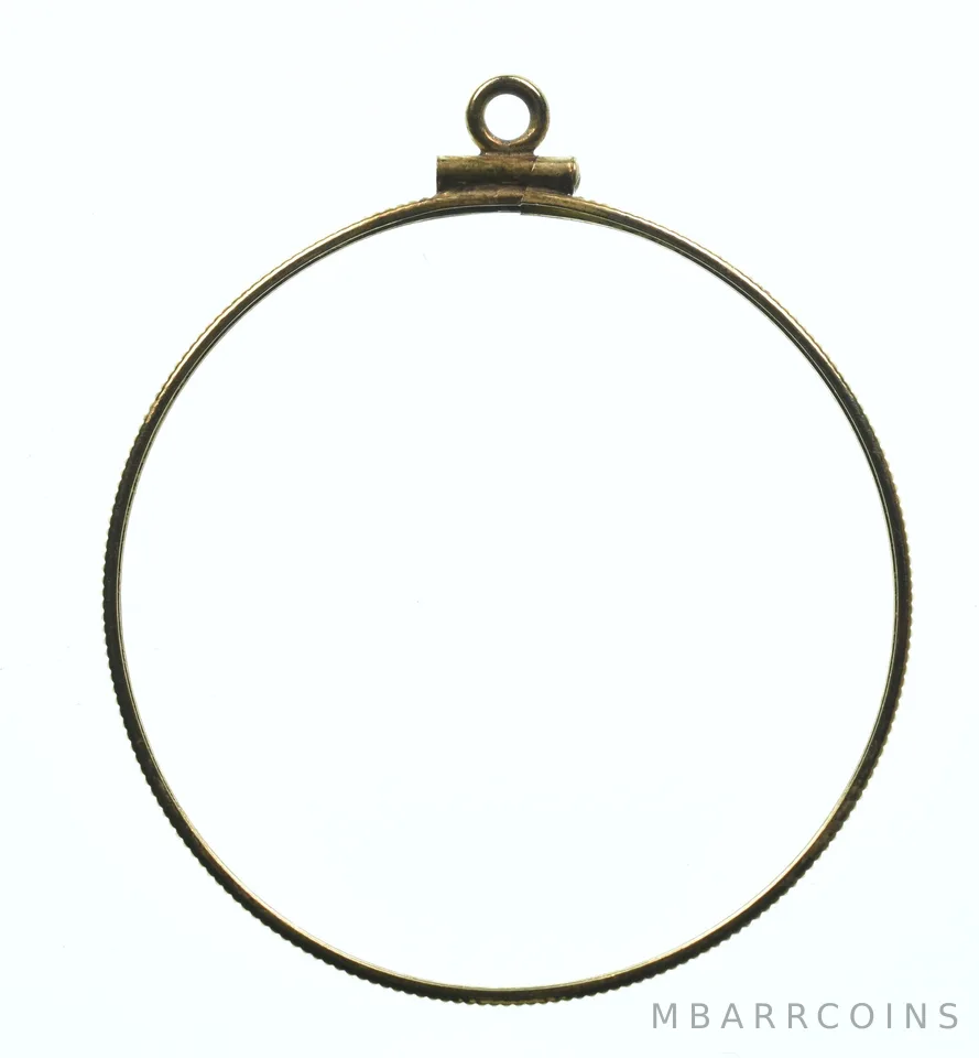 12K 41mm Gold Filled 4 Ducat Austria Coin Bezel Pendant Frame Edge *1457