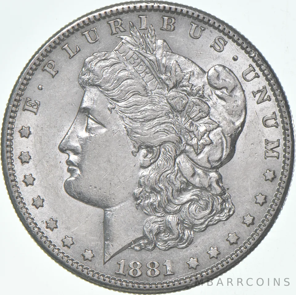 AU+ 1881-S Morgan Silver Dollar (1 coin)