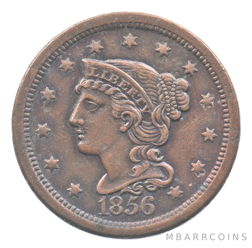 1856 Braided Hair Large Cent *2781