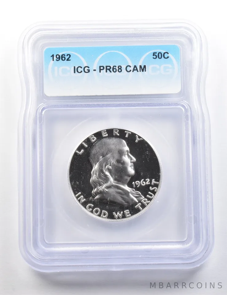 1962 Franklin Half Dollar PR68 CAM ICG a9533