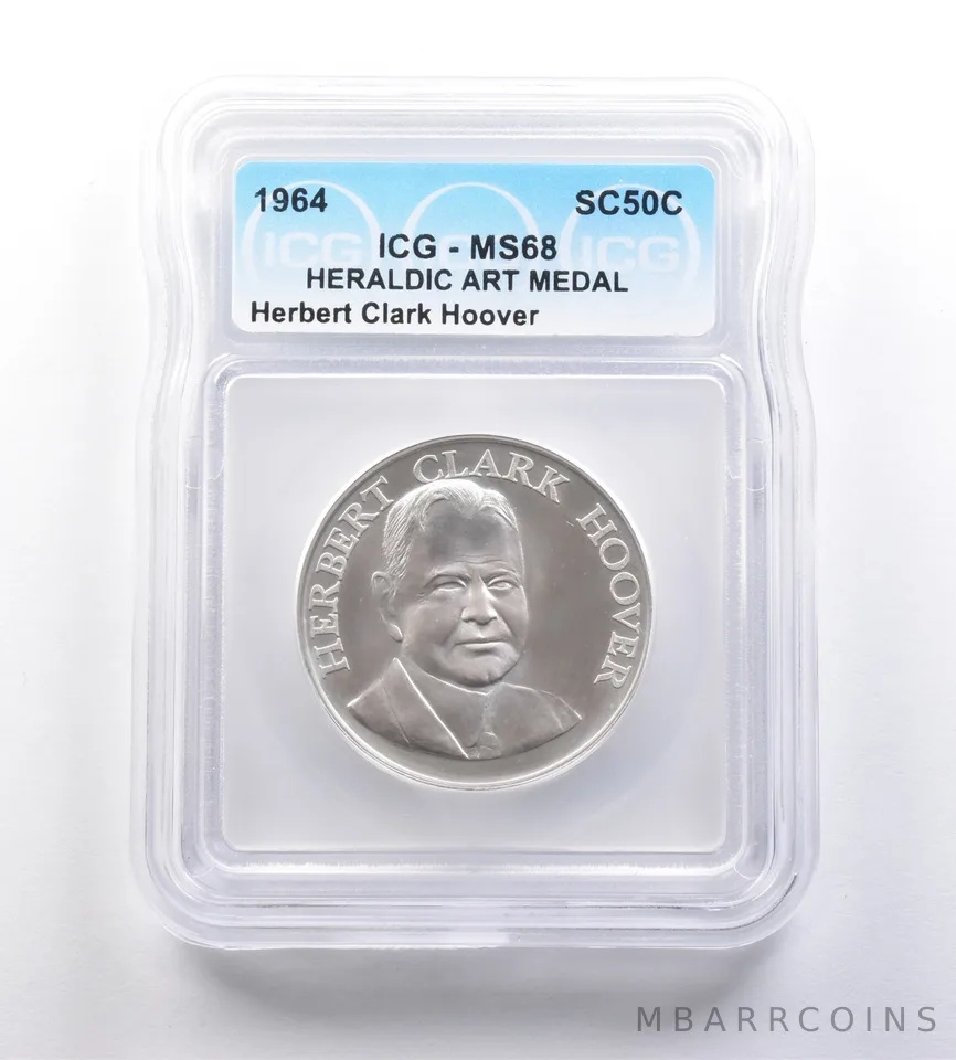 1964 So-Called Half Dollar Herbert Clark Hoover MS68 ICG *7167
