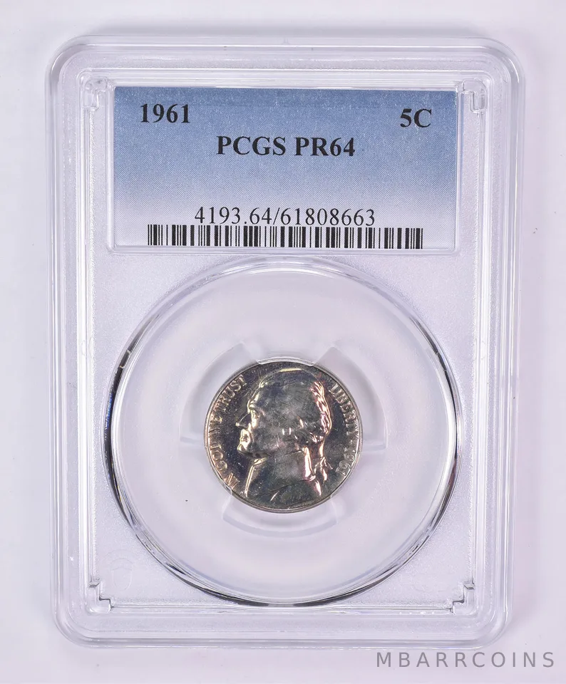 1961 Jefferson Nickel PR64 PCGS Beautiful Tone *1118