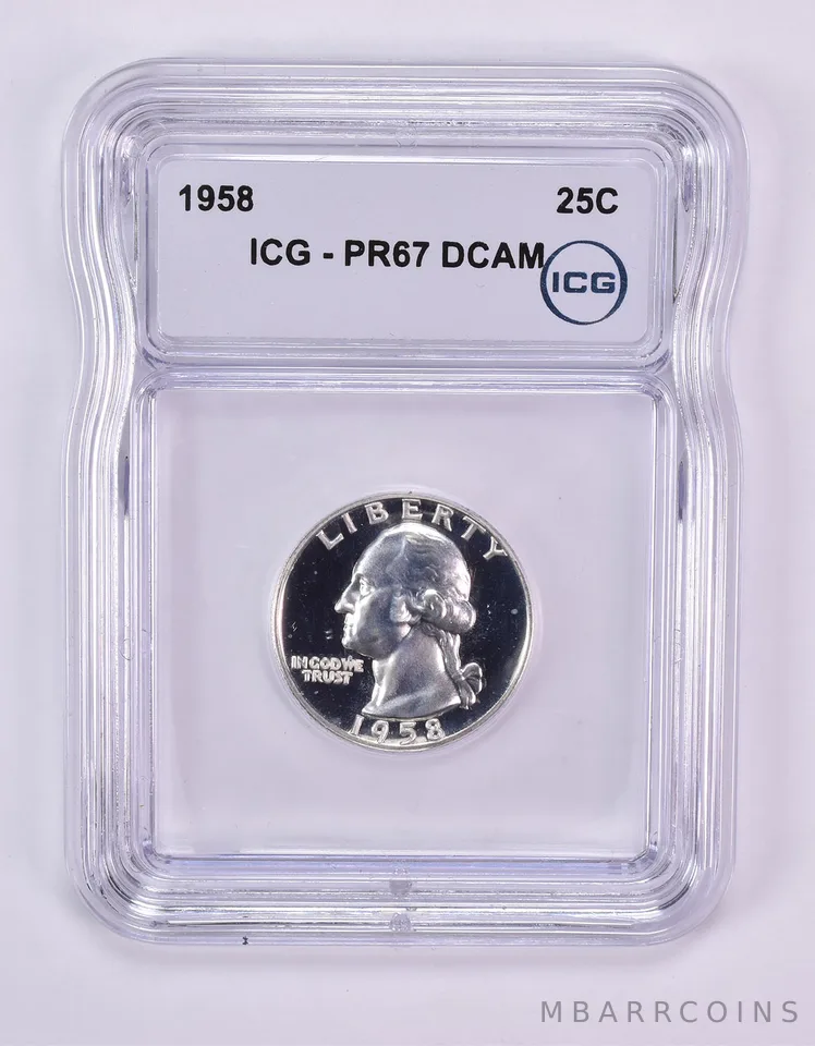 1958 Washington Quarter PR67 DCAM ICG