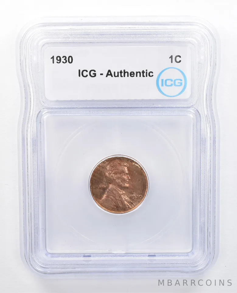 1930 Lincoln Wheat Cent Authentic ICG Beautiful Tone *7635