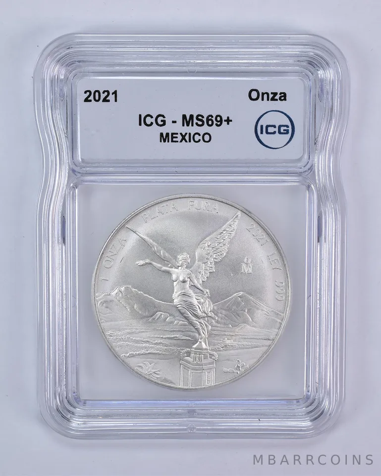 2021 Mo Mexico 1 Onza Silver Libertad MS69+ ICG