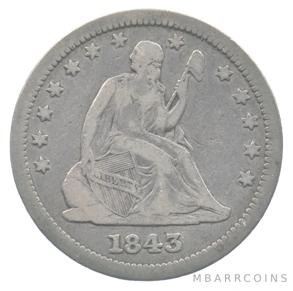 1843 Seated Liberty Quarter *4750