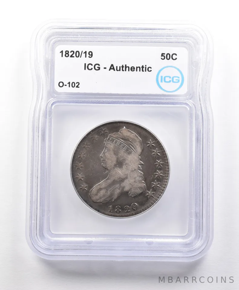 1820/19 Capped Bust Half Dollar O-102 Authentic ICG *5626