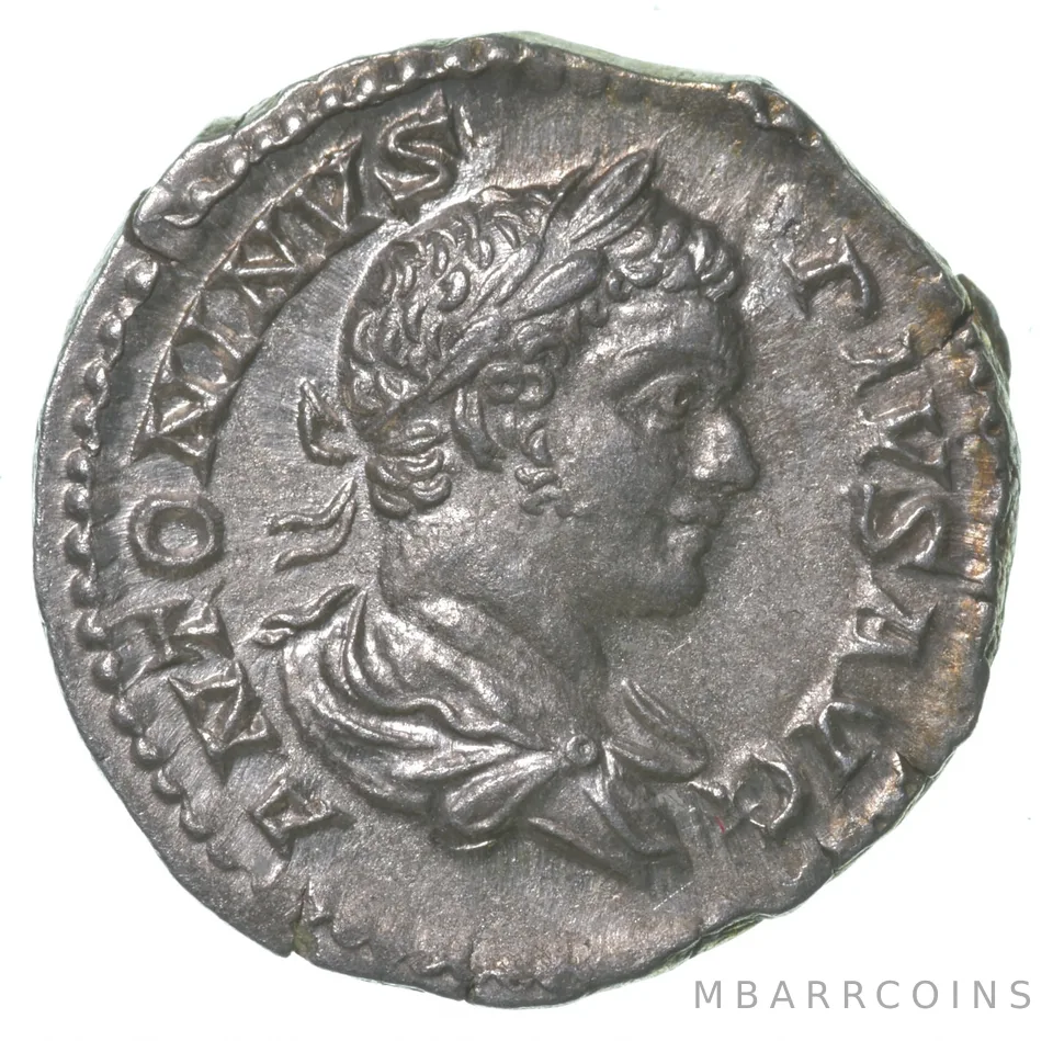 198-217 AD Ancient Roman Silver Denarius - Felicitas - Caracalla *4992