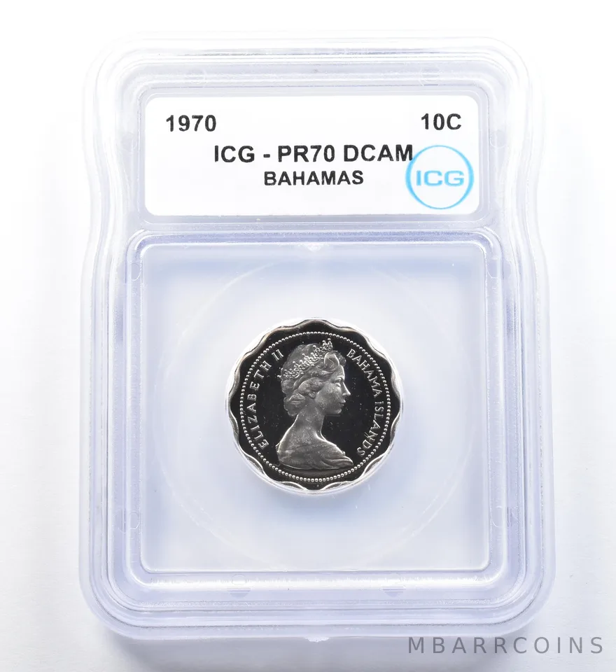 1970 Bahamas 10 Cents PR70 DCAM ICG *1156