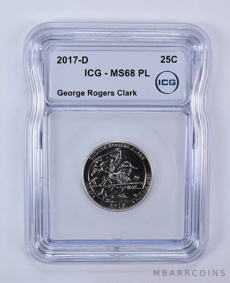 2017-D Washington Quarter ATB George Rogers Clark MS68 PL ICG