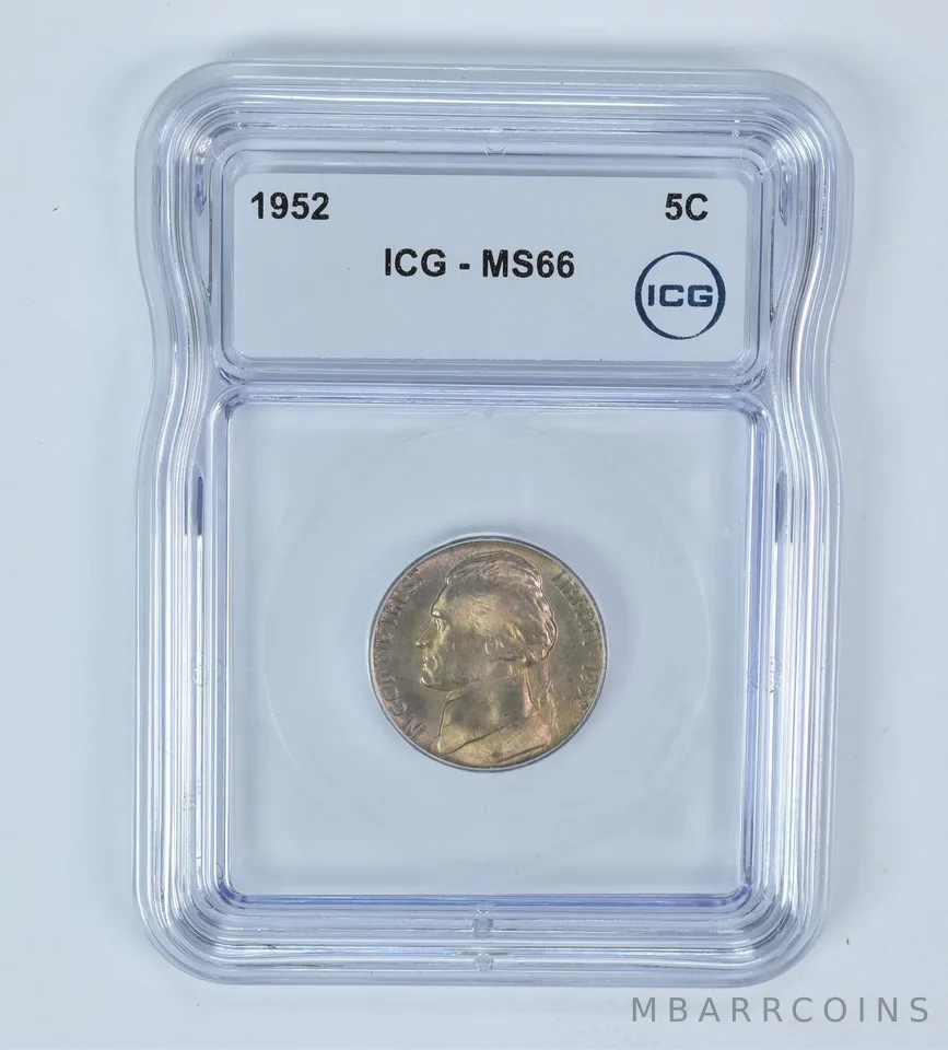 1952 Jefferson Nickel MS66 ICG