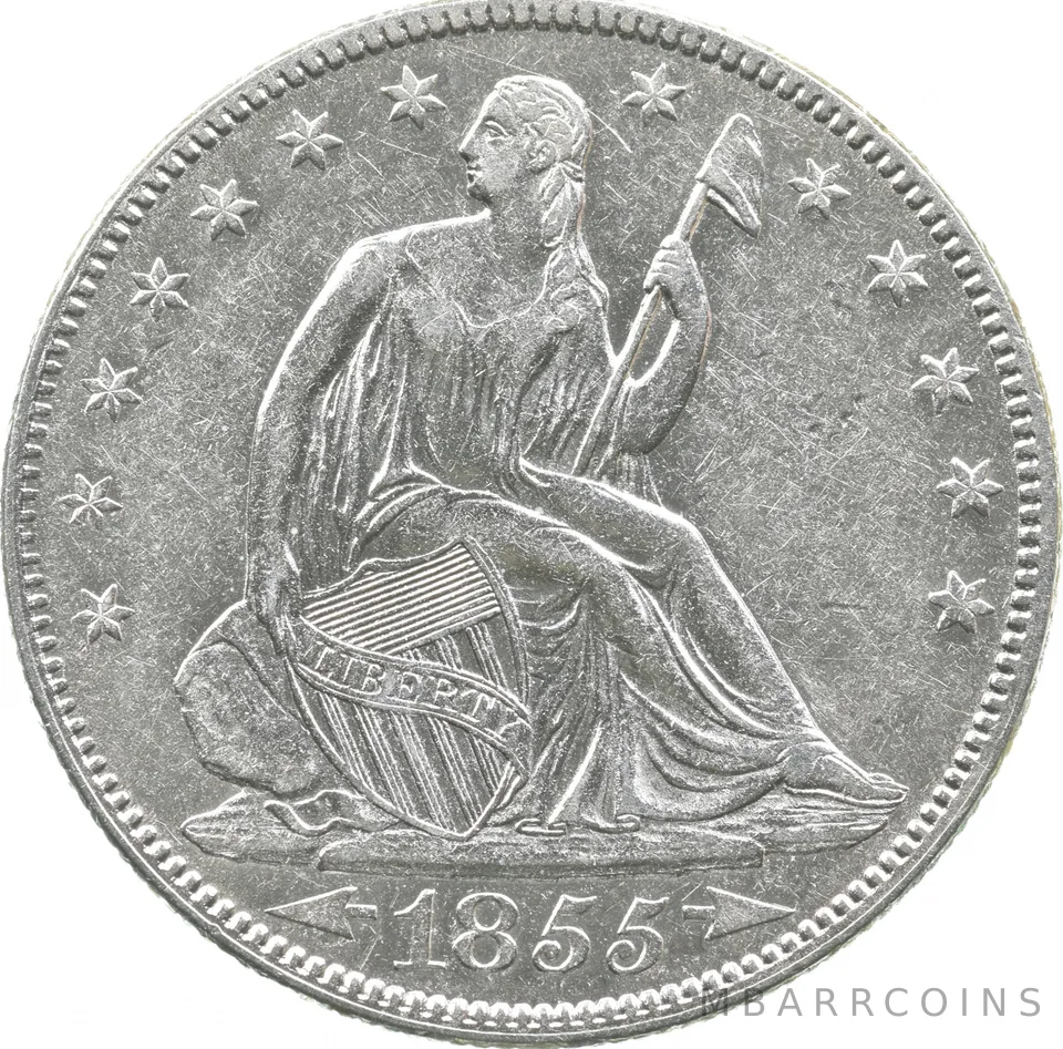 1855 Seated Liberty Half Dollar Arrows *6924