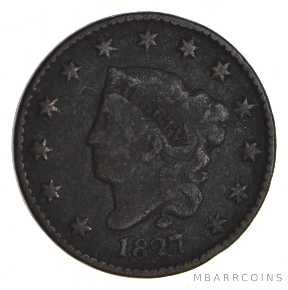 1827 Matron Head Large Cent - Circulated *9911