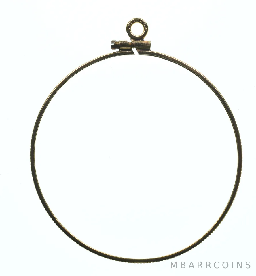 12K 41mm Gold Filled 4 Ducat Austria Coin Bezel Pendant Frame Edge *1459