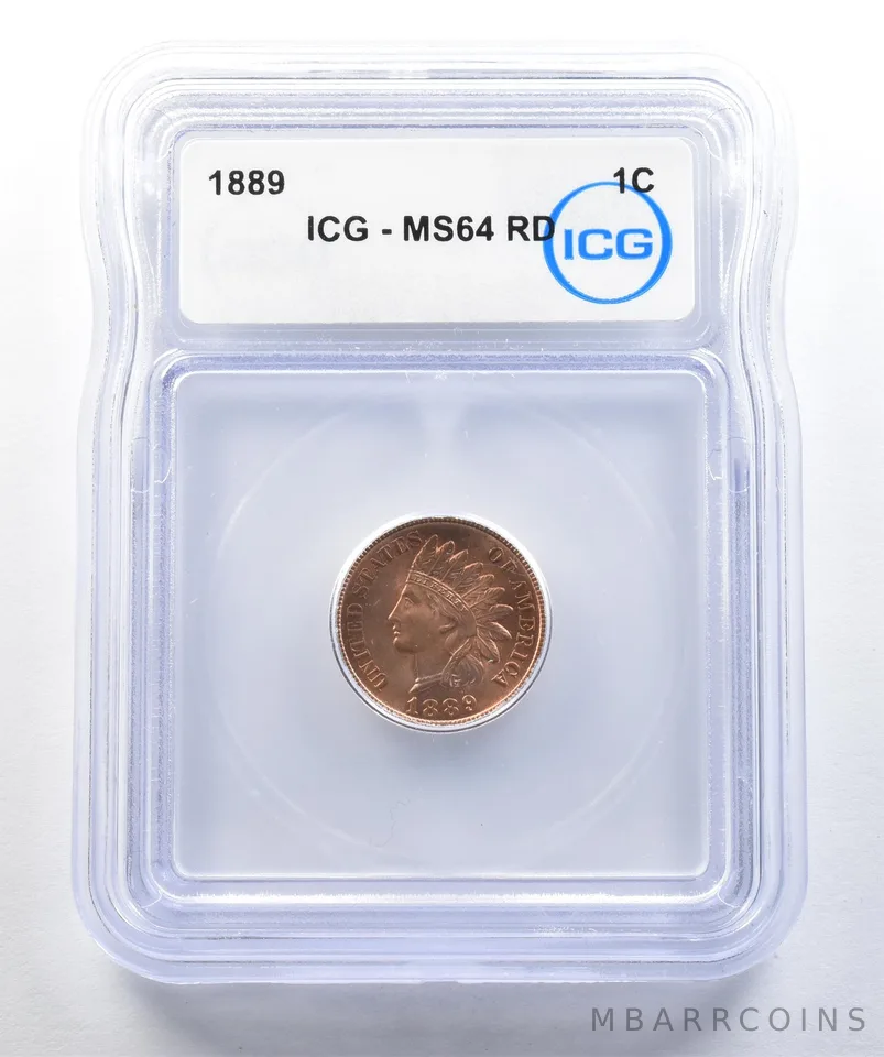 1889 Indian Head Cent MS64 RD ICG *1600
