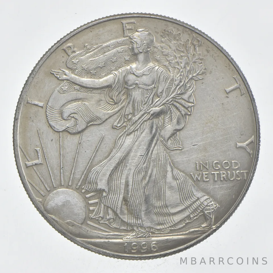Rarest 1996 American Silver Eagle - Key Date - Rare LOW MINTAGE *394