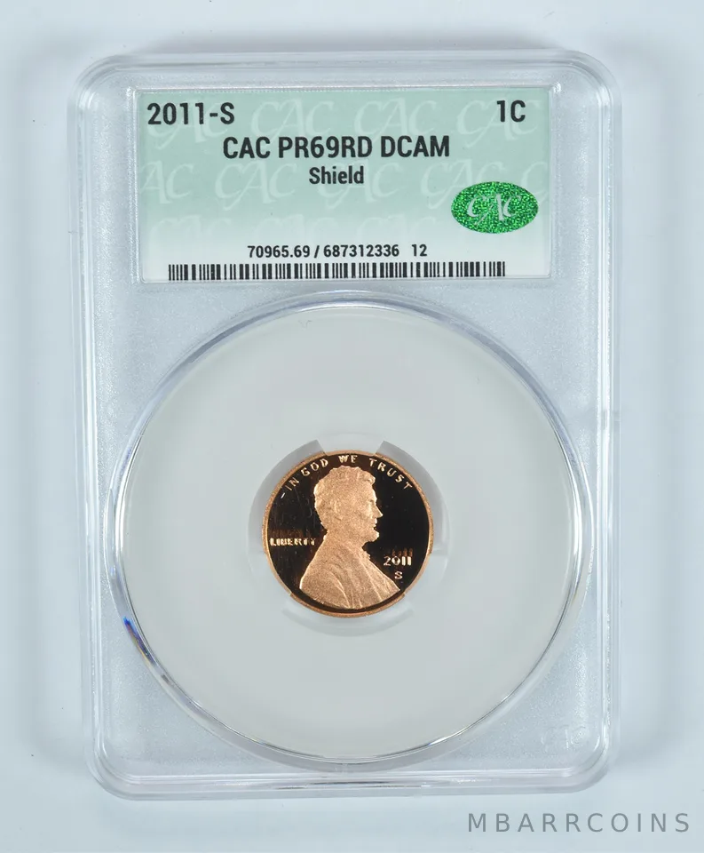 2011-S Lincoln Shield Cent PR69 RD DCAM CAC CACg