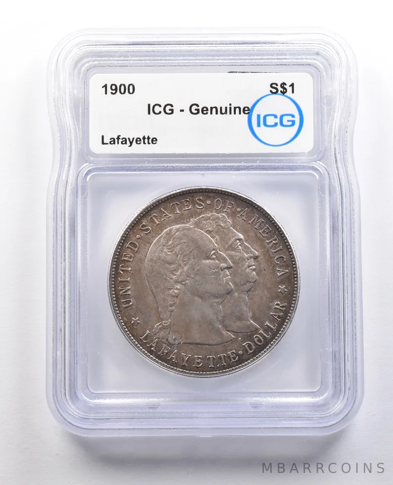 1900 Lafayette Silver Dollar Genuine ICG *1027