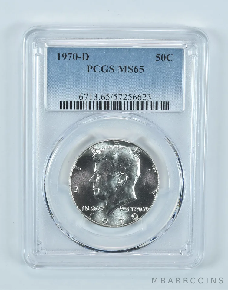 1970-D Kennedy Half Dollar MS65 PCGS Blue Label