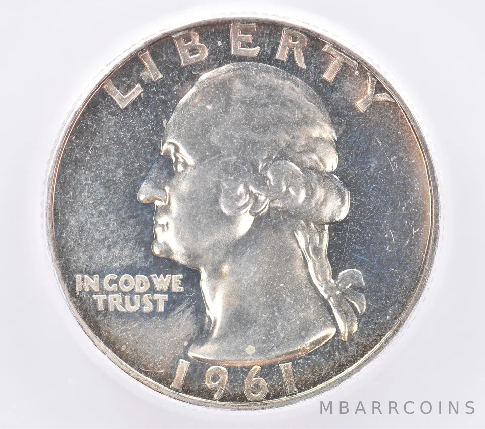 1961 Washington Quarter PR67 CAM ICG Peripheral Tone *2542