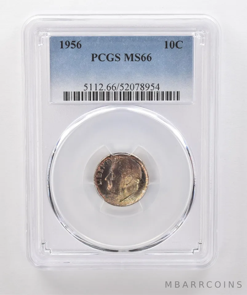 1956 Roosevelt Dime MS66 PCGS Beautiful Tone *1863