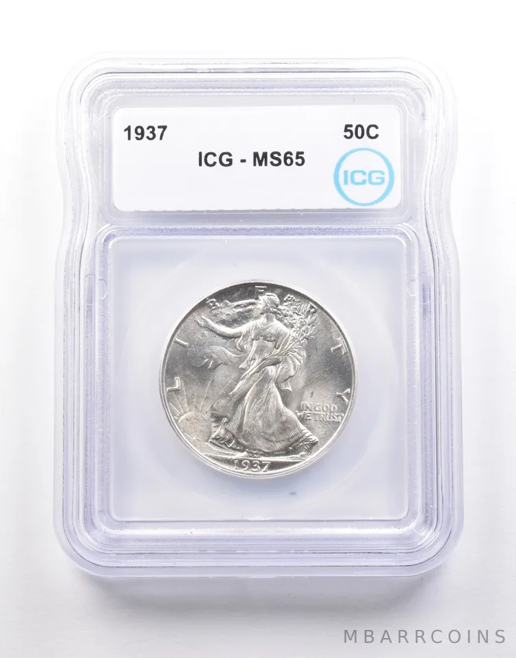 1937 Walking Liberty Half Dollar MS65 ICG *5194